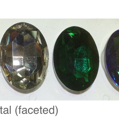 Oval czech crystal (faceted) 20mm x 30mm - Thumbnail 5