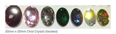 Oval czech crystal (faceted) 20mm x 30mm