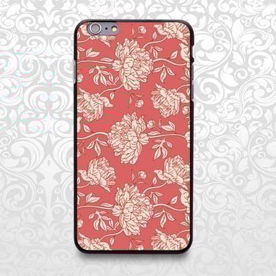Flower pattern seamless maroon color case for iphone 7/6/6s/5/5s/5c, samsung s6/note5, sony, lg nexus, nokia lumia, htc one, moto x (bcbl-16) - Thumbnail 2