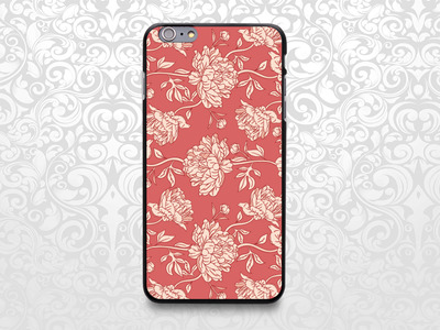 Flower Pattern Seamless Maroon color case for iPhone 7/6/6s/5/5s/5c, Samsung S6/Note5, Sony, LG Nexus, Nokia Lumia, HTC One, Moto X (BCBL-16)