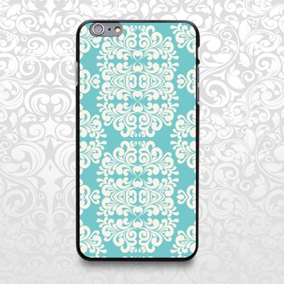 Teal vintage seamless pattern case for iphone 7/6/6s/5/5s/5c, samsung s6/note5, sony, lg nexus, nokia lumia, htc one, moto x (bcbl-19) - Thumbnail 2