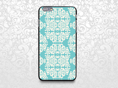 Teal Vintage seamless pattern case for iPhone 7/6/6s/5/5s/5c, Samsung S6/Note5, Sony, LG Nexus, Nokia Lumia, HTC One, Moto X (BCBL-19)
