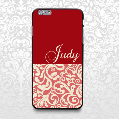 Maroon vintage seamless pattern custom name case for iphone 7/6/6s/5/5s/5c, samsung s6/note5, sony, lg nexus, nokia lumia, htc one, moto x (bcbl-23) - Thumbnail 2