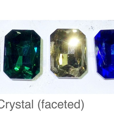 Rectangle czech crystal (faceted) 13mm x 18mm