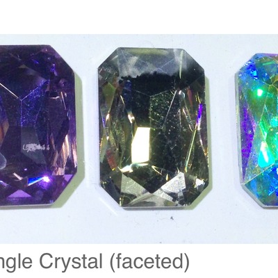 Rectangle czech crystal (faceted) 18mm x 27mm - Thumbnail 3