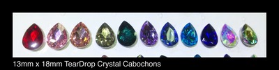 TearDrop czech crystal (faceted) 13mm x 18mm
