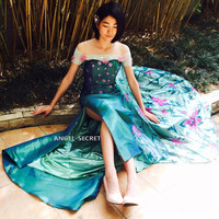 J979 frozen fever Elsa spring full set CORSET+SLEEVES+SKIRT+CAPE - Thumbnail 3