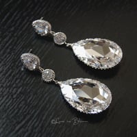 Wedding Chandelier Swarovski Crystal Earrings - Style # E153-CC : Luxe in Bloom  - Thumbnail 1