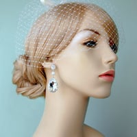 Wedding Chandelier Swarovski Crystal Earrings - Style # E153-CC : Luxe in Bloom  - Thumbnail 3