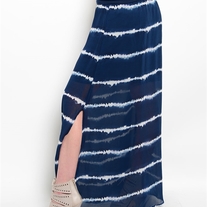 Navy & White Maxi Skirt - Thumbnail 1