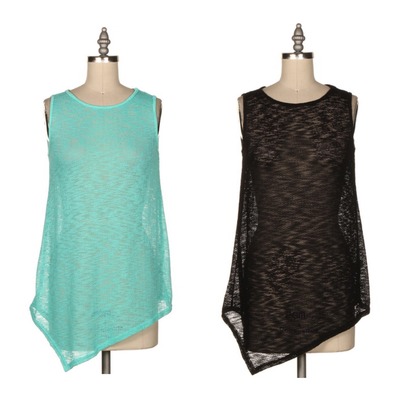 Asymmetric Knit Tanks