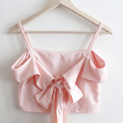 Pink 2-Way Tie Back Crop