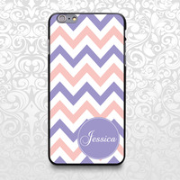 Colorful chevron custom name case for iPhone 7/6/6s/5/5s/5c, Samsung S6/Note5, Sony, LG Nexus, Nokia Lumia, HTC One, Moto X, many colors (BCBL-29) - Thumbnail 1