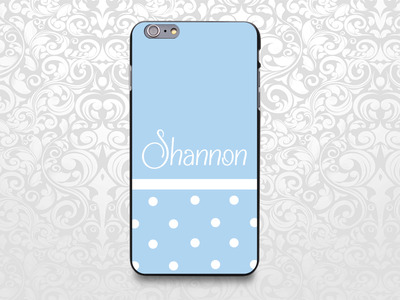 Polka dots colorful custom name case for iPhone 7/6/6s/5/5s/5c, Samsung S6/Note5, Sony, LG Nexus, Nokia Lumia, HTC One, Moto X (BCBL-38)