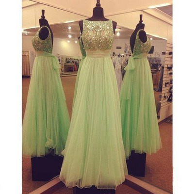 Mint prom dress, long prom dress, 2017 prom dress, popular prom dress, tulle prom dress, custom prom dress, bd14397