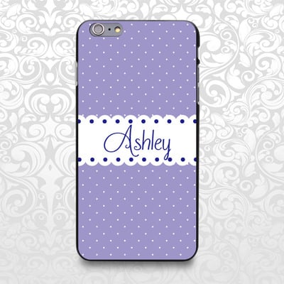 Polka dots colorful custom name case for iphone 7/6/6s/5/5s/5c, samsung s6/note5, sony, lg nexus, nokia lumia, htc one, moto x (bcbl-40) - Thumbnail 2