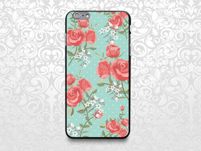 Rose Floral pattern case for iPhone 7/6/6s/5/5s/5c, Samsung S6/Note5, Sony, LG Nexus, Nokia Lumia, HTC One, Moto X (BCBL-44)