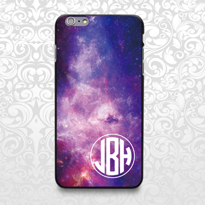 Galaxy star space monogram custom name case for iphone 7/6/6s/5/5s/5c, samsung s6/note5, sony, lg nexus, nokia lumia, htc one, moto x (bcbl-57) - Thumbnail 1