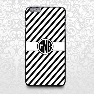 Stylish stripes diagonals custom name case for iphone 7/6/6s/5/5s/5c, samsung s6/note5, sony, lg nexus, nokia lumia, htc one, moto x (bcbl-49) - Thumbnail 1