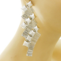 Long Stud Chain Earrings 