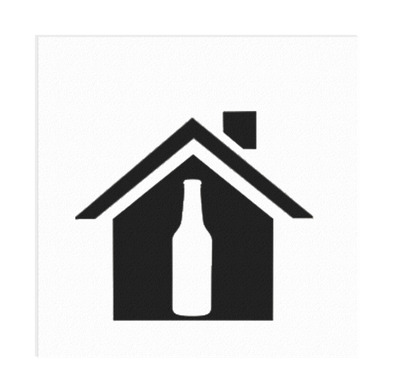 Bottle in House Home Brewer Vinyl Wall Decal