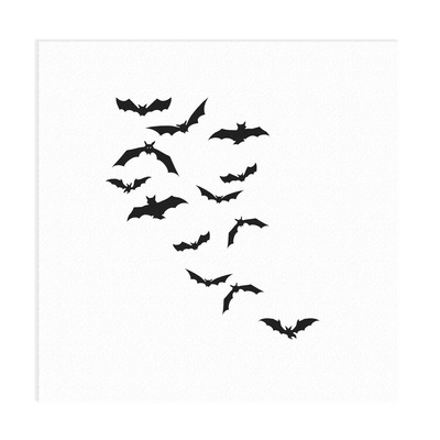 Bats flying away vinyl wall decal