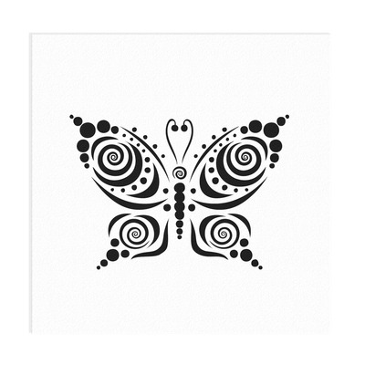 Tribal butterfly dots vinyl wall decal