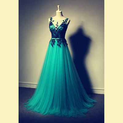 Charming prom dress,appliques prom dress,a-line prom dress,tulle prom dress,15040101