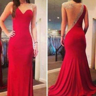 Sexy prom dress,mermaid prom dress,sequined prom dress,long prom dress,15040108