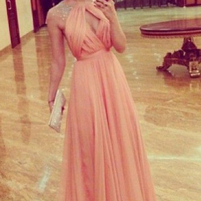 Sexy prom dress,beading dress,a-line prom dress,chiffon prom dress,15040114