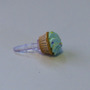 Kawaii GREEN CUPCAKE Iphone Earphone Plug/Dust Plug - Cellphone Headphone Handmade Decorations-3