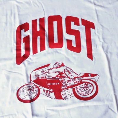 Ghost Motorcycle Hoodie Sweat Shirt White