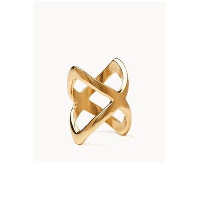 Thick x ring (gold) - Thumbnail 4