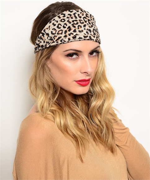 Leopard Print Headband - Assorted Colors