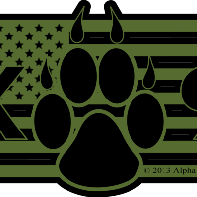 American k-9 flag decal