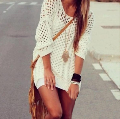 JH11705KX FASHION HOLLOW SWEATER 