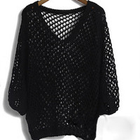 JH11705KX FASHION HOLLOW SWEATER  - Thumbnail 2