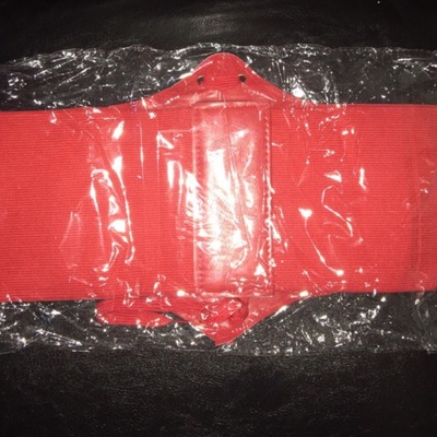 Red lace up belt
