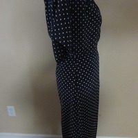 Size 8P Vintage Polka Dot Secretary Flare Dress - Thumbnail 2