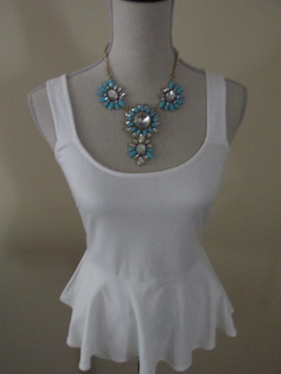 Size Large Peplum Tank Top