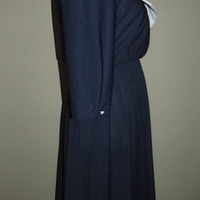 Size L Vintage White Collar Flare Dress - Thumbnail 3