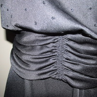 Size L Vintage Sequin Flare Dress - Thumbnail 2