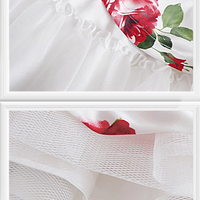 White and Red Flower Dress - Thumbnail 3