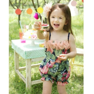 Floral romper shorts