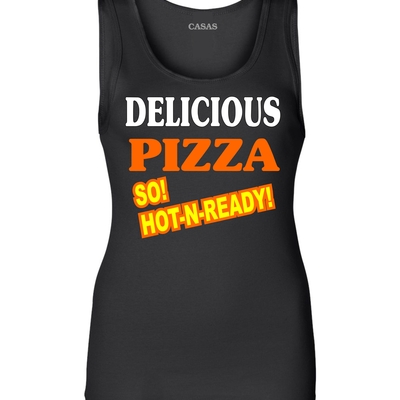 Delicious pizza ladies tank  # 979