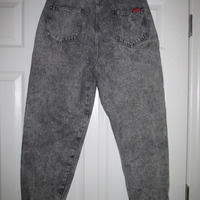 Size 13/14 Vintage Acid Wash High Waist Jeans - Thumbnail 3