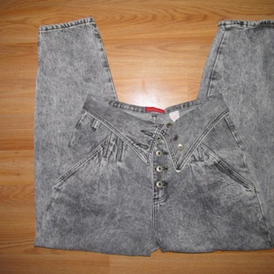 Size 13/14 vintage acid wash high waist jeans