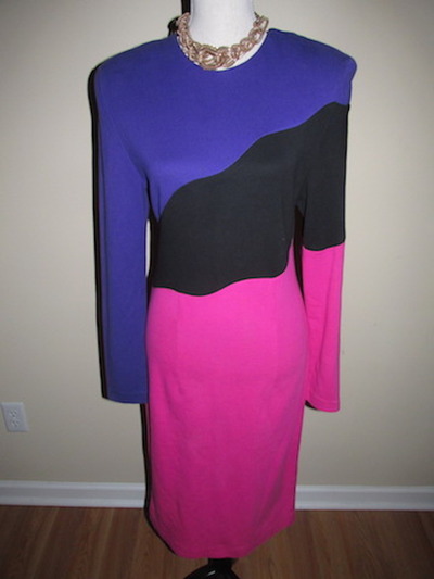 Size M 90's Block Color Pencil Dress (AS IS)