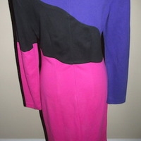 Size M 90's Block Color Pencil Dress (AS IS) - Thumbnail 4