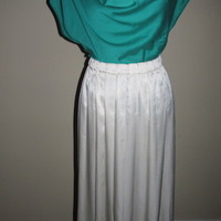 Size Large Vintage Pleated Secretary Skirt - Thumbnail 2